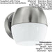 2 PACK IP44 Outdoor Wall Light Stainless Steel 11W Built in LED Porch Lamp Loops