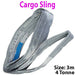 3m 4 Tonne (4000KG) Flat Webbing Strong Cargo Sling Lifting Crane Hoist Strap Loops