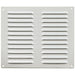242 x 242mm Hooded Louvre Airflow Vent Polished Chrome Internal Door Plate Loops