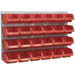 24 Red 100 x 110 x 75mm Plastic Storage Bin & Wall Panel Warehouse Picking Tray Loops