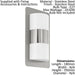 IP44 Outdoor Wall Light Modern Stainless Steel 2 x 10W E27 Bulb Porch Lamp Loops