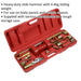 10 Piece Heavy Duty 4.4kg Slide Hammer Set - Body Panel & Chassis Hammer - Case Loops