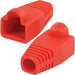 100x Red RJ45 Strain Relief Network Cable CAT5/6 Connector Boot Cover Cap End Loops