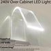 2x Over Cabinet LED Kit NATURAL WHITE Curved Glass Light Bathroom Make Up Lamp Loops