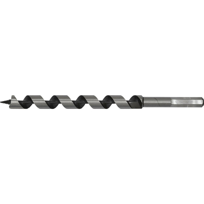 16 x 235mm Hardened Auger Wood Drill Bit - Hexagonal Shank - Woodwork Timber Loops