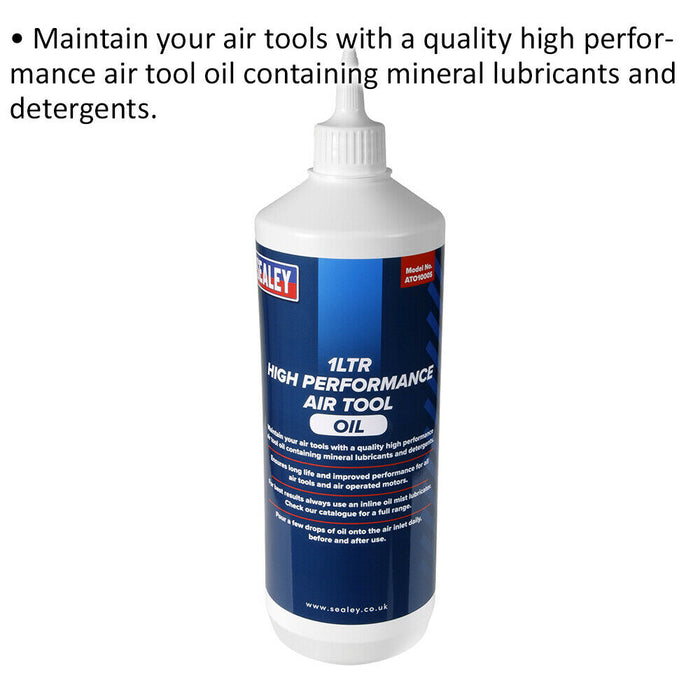 1L High Performance Air Tool Oil - Air Tool Maintenance - Mineral Lubricants Loops