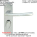 2x Curved Bar Lever on Bathroom Backplate Door Handle 170 x 42mm Satin Chrome Loops