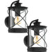 2 PACK IP44 Outdoor Wall Light Black Hoop Lantern 1x 60W E27 Porch Lamp Loops