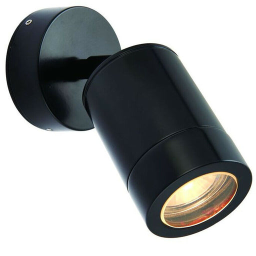 IP65 Outdoor Adjustable Spotlight Satin Black GU10 Dimmable Accent Downlight Loops