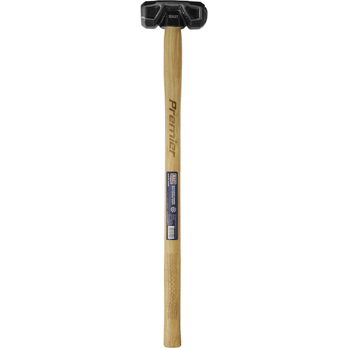 6lb Hardened Sledge Hammer - Hickory Wooden Shaft - Drop Forged Carbon Steel Loops