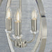 Hanging Ceiling Pendant Light Bright Nickel Globe Shade 3 Bulb Orb Loop Lamp Loops