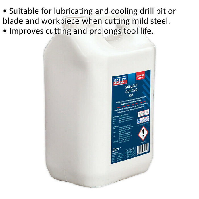 5L Soluble Cutting Oil - Lubricating & Cooling Fluid - Suits Drill Bits & Blades Loops