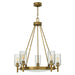 5 Bulb Chandelier Hanging Pendant LIght Heritage Brass LED E27 100W Bulb Loops