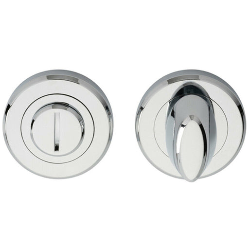 Thumbturn Lock and Release Handle Beveled Edge Concealed Fix Polished Chrome Loops
