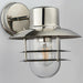 IP44 Outdoor Wall Lamp Stainless Steel Caged Glass Lantern Down Modern Light Loops