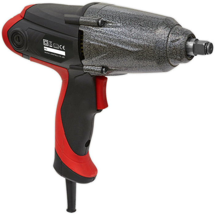 230V Impact Wrench - 1/2 Inch Sq Drive - Ergonomic Rubber Grip - Power Wrench Loops