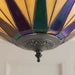 Tiffany Glass Hanging Ceiling Pendant Light Dark Bronze 3 Lamp Shade i00159 Loops