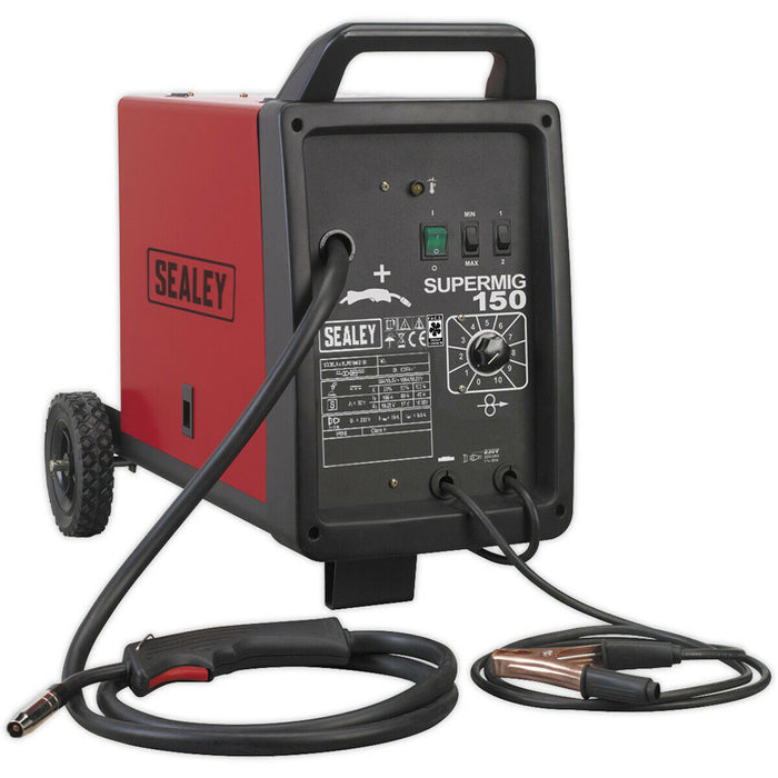 150A MIG Welder - Forced Air Cooling System - Non-Live Torch - 230V Supply Loops