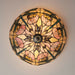 Tiffany Glass Semi Flush Ceiling Light Dragonfly Round Inverted Shade i00032 Loops