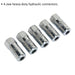 5 pack 4-Jaw Heavy Duty Hydraulic Connector - 1/8" BSP - Grease Gun Coupling Loops