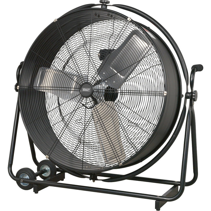 30" Industrial High Velocity Orbital Drum Fan - 2 Speed  - 360 Degree Tilt Loops