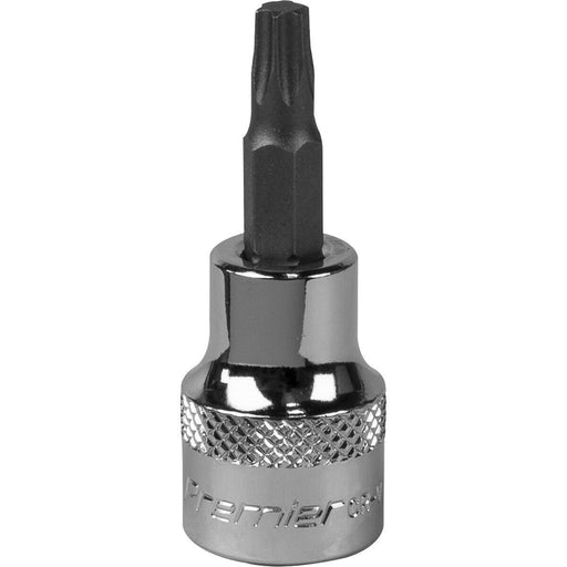 T27 TRX Star Socket Bit - 3/8" Square Drive - PREMIUM S2 Steel Head Knurled Grip Loops