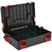 445 x 310 x 130mm Stackable Tool Box - Portable RED ABS Storage Case / Chest Loops