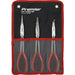 3 Piece 280mm Needle Nose Pliers Set - Straight & Angled Nose - Serrated Jaws Loops