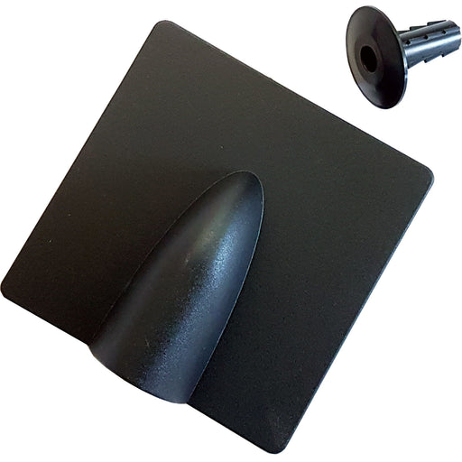 Black Brick Buster & Bush Tidy Cap Kit Indoor & Outdoor Single Cable Hole Cover Loops