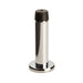 2x Rubber Tipped Doorstop Cylinder with Rose Wall Mounted 71mm Polished Chrome Loops