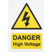 High Voltage Vehicle Warning Sign - Suction Cups on Base - Double Sided Loops