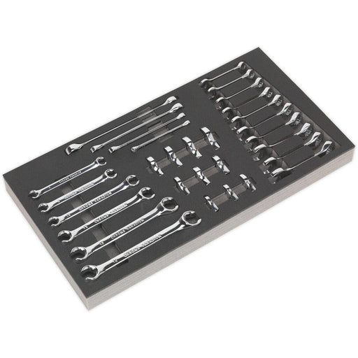 30 Piece Specialised Spanner Set with Tool Tray - Tool Box Tray Tidy Storage Loops