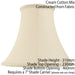18" Round Bell Handmade Lamp Shade Cream Fabric Classic Table Light Bulb Cover Loops