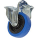 100mm Fixed Plate Castor Wheel - Heavy Duty Polymer & Elastic - 34mm Tread Loops