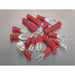 260 Pc Red Crimp Terminal Assortment - Various Connectors & Sizes - Electrical Loops
