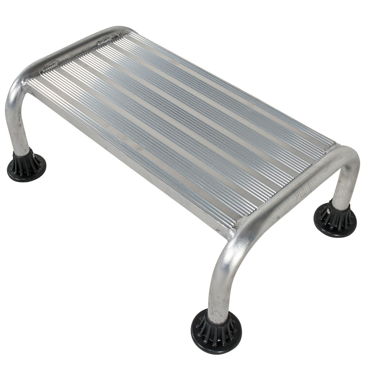 220mm Large Frame Stable Steps Sturdy Aluminium 500mm Wide 1 Tread Ste ...