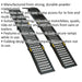 PAIR Steel Folding Loading Ramps - 500KG Capacity per Pair - Van Trailer Loading Loops