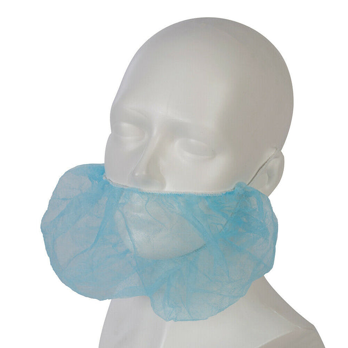 100 PACK Disposable Beard Nets Facial Hair Kitchen Factory Hygiene Cover 420mm Loops
