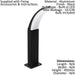 4 PACK IP44 Outdoor Pedestal Light Black Aluminium 11W LED Wall Post Lamp Loops