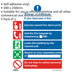 1x FIRE ACTION NO LIFT Health & Safety Sign - Self Adhesive 200 x 250mm Sticker Loops