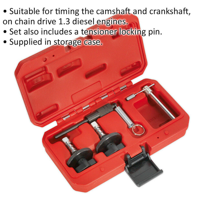 Diesel Engine Timing Tool Kit - CHAIN DRIVE - For Alfa Romeo FIAT FORD GM SUZUKI Loops