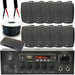 Outdoor Bluetooth Speaker Kit 10x 60W Black Stereo Amp 5 Zone Garden Parties