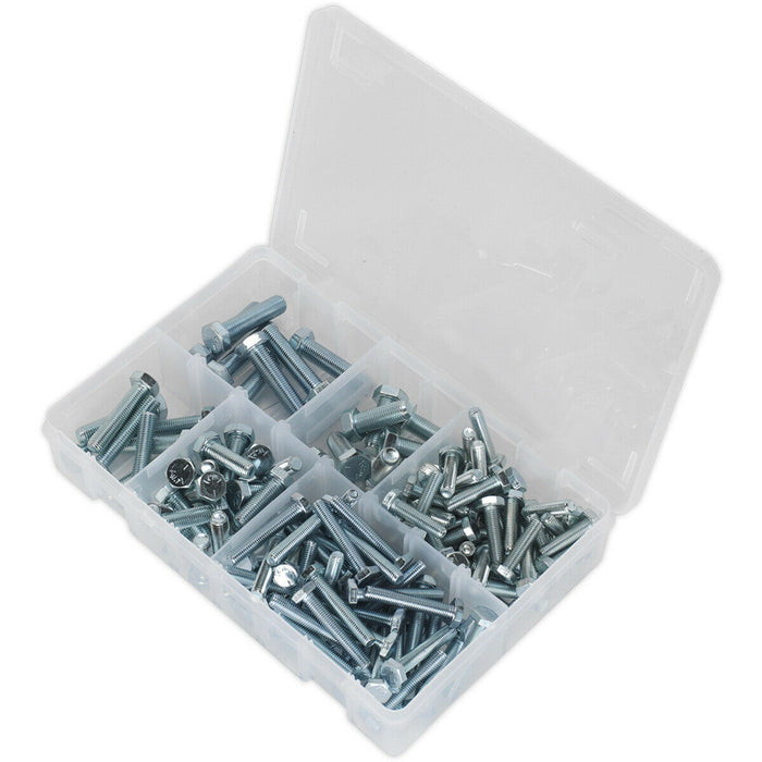 144 Pc Setscrew Assortment - 1/4" to 3/8" UNF Thread - Partitioned Storage Box Loops