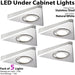 5x 2.6W LED Kitchen Triangle Spot Light & Driver Stainless Steel Natural White Loops