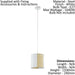 Hanging Ceiling Pendant Light White Seagrass 1x 40W E27 Hallway Feature Lamp Loops