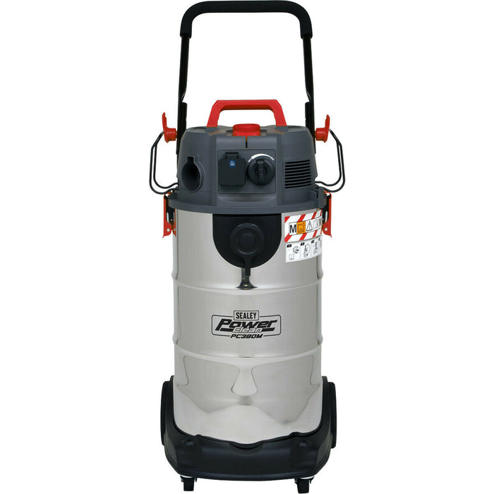 1500W Dust Free Wet & Dry Industrial Vacuum Cleaner - 38L Drum - M Class - 230V Loops