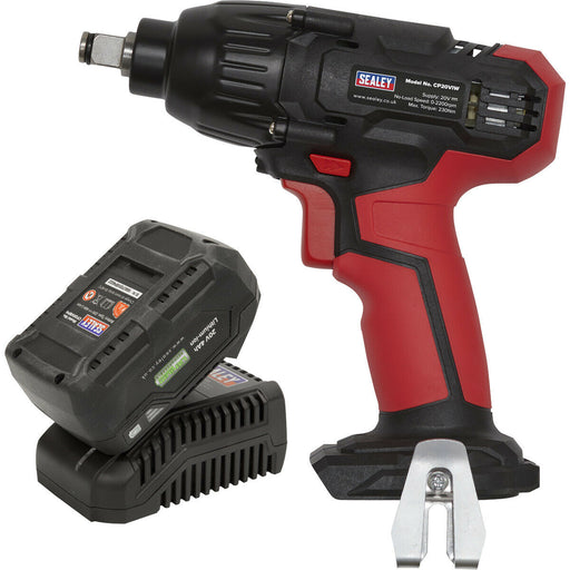 20V Cordless Impact Wrench Kit - 1/2" Sq Drive - With Battery & Charger - Bag Loops