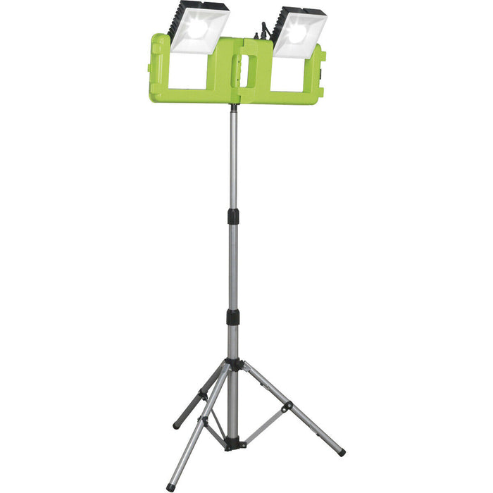 Folding Case Floodlight & Tripod Stand - 60W COB LED - IP44 Rated - 4800 Lumens Loops