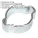 25 PACK Zinc Plated Double Ear O-Clip - 11mm to 13mm Diameter - Hose Pipe Fixing Loops