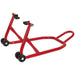 Universal Rear Wheel Motorcycle Stand - Rubber Supports - Width Adjustable Loops
